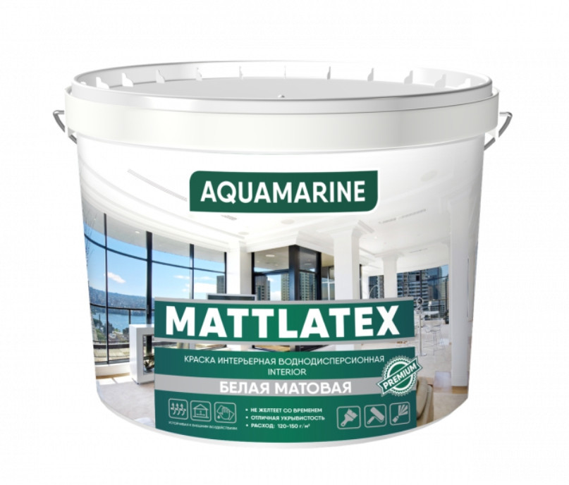 Фарба інтер'єрна Корабельна MATTLATEX Aquamarine 7 кг