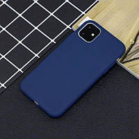 Чехол Soft Touch для Apple Iphone 11 силикон бампер темно-синий