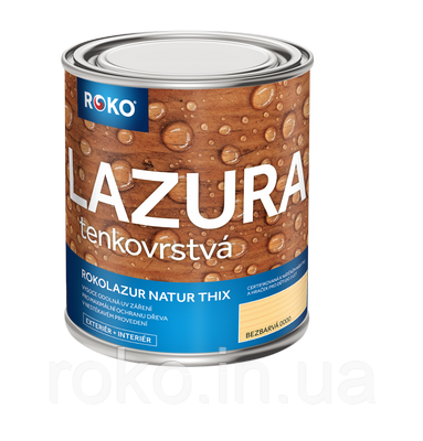 Лазур Rokolazur Natur Thix DUB (0,75 л), виробництво Чехія