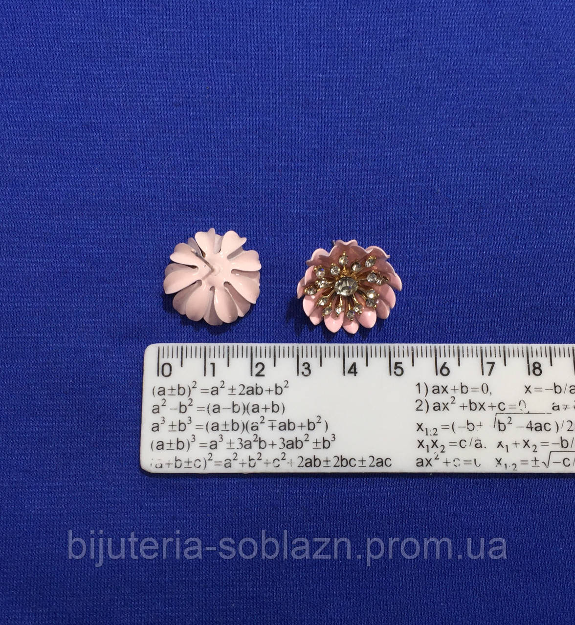 Серьги гвоздики Самоцветы фиолетовые, бирюзовые, розовые - фото 5 - id-p413315081