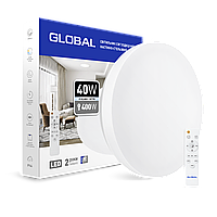 Розумний світильник Global 40W (пульт, димминг, нічник, CCT 3000-6500K, IP44) коло