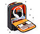 Тканинний рюкзак трансформер 2в1 Golden Wolf GB00368 для ноутбука до 15,6, USB портом і трьома відділеннями, 20л, фото 8