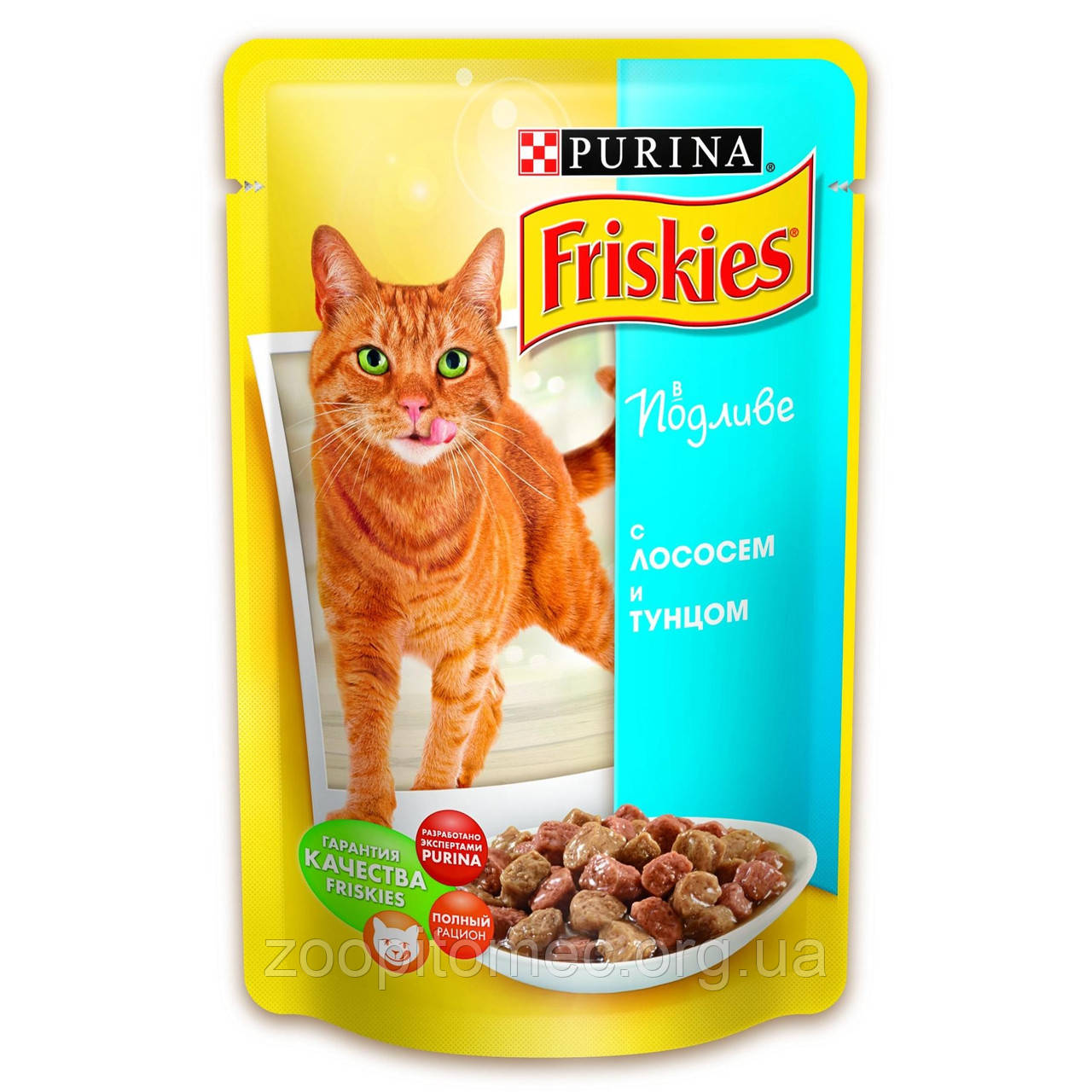 Вологий корм для котів Friskies (Фрискис) з лососем в підливі пауч, 100 г