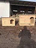 Дерев'яна будка "Барс" для собак великих порід Вівчарки, Алабая, Хаскі (120*85*80 см) - утеплена, фото 3