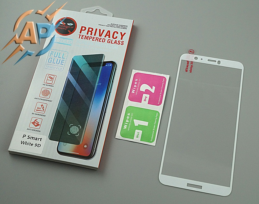 Захисне скло 5D для Huawei P Smart біле
