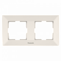 Рамка 2-тя горизонтальна Arkedia Slim Panasonic (крем)