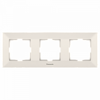 Рамка 3-тя горизонтальна Arkedia Slim Panasonic (крем)