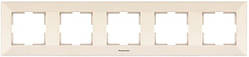 Рамка 5-тя горизонтальна Arkedia Slim Panasonic (крем)