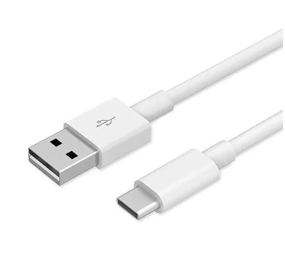 USB-кабель, USB тип-C, USB тип-A, білий
