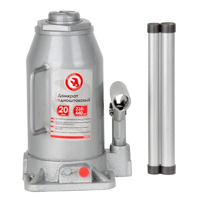 Домкрат "стовпчик" одноштоковый Intertool GT0028 20т, фото 1
