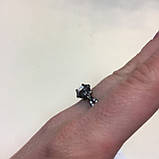 Вогненний опал кільце з опалом і цирконом в сріблі 17, 18 розмір, фото 7