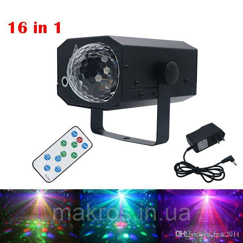 Лазер светоприбор 16 and 1 laser, фото 1