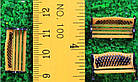 Лавочка, масштабна модель для діорів, мініатюр 1:87 мініатюрна лавка 20 мм, коричневий колір, фото 5