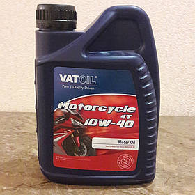 Мотоциклетне масло 10W-40 полусинтетика Vat oil Motorcycle 4T 10W-40 (Нідерланди) (API SL, JASO MA2) 1л.