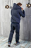Зимовий чоловічий теплий стьобаний костюм Адідас на синтепоні з курткою на овчині (р.48-54). Арт-1203/29, фото 5