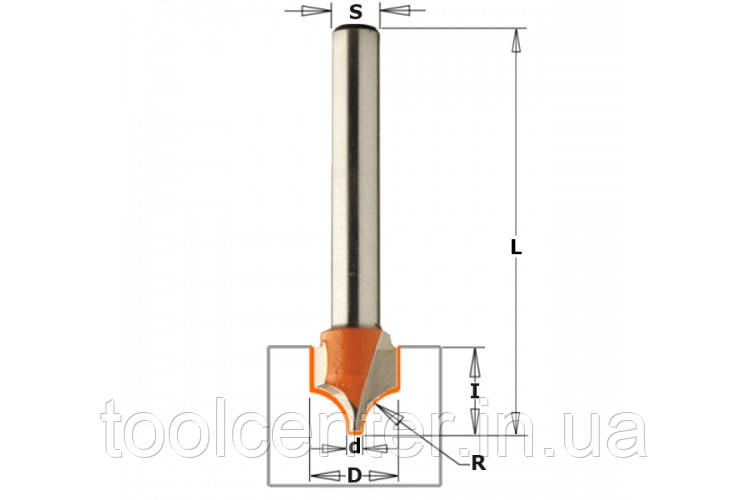 Фреза СМТ R5 10x10,50x8 гравірувальна