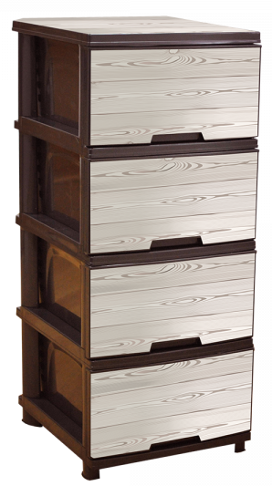 Комод із малюнком Дерево темно-коричневий 4 ящики (Алеана) 46.5*39.5*95.5 см, фото 1