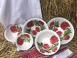 Глиняний набір мисок ( 5 предметів)