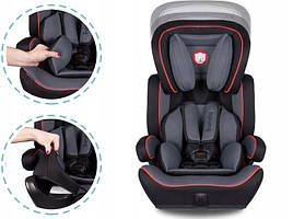 Автокрісло для дітей від 9 до 36 кг Lionelo Levi black red