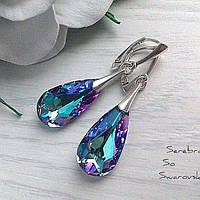 Сережки с кристаллами Swarovski Drop Pendant в цвете Vitrail Light