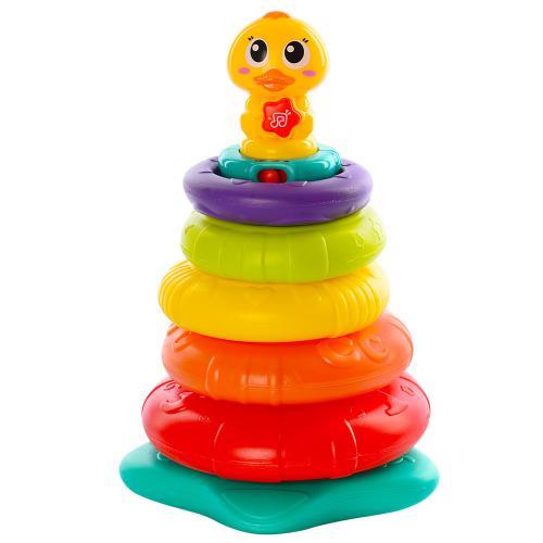 Пірамідка Hola Toys Качечка 2101 музичні та світлові ефекти розвивальна іграшка