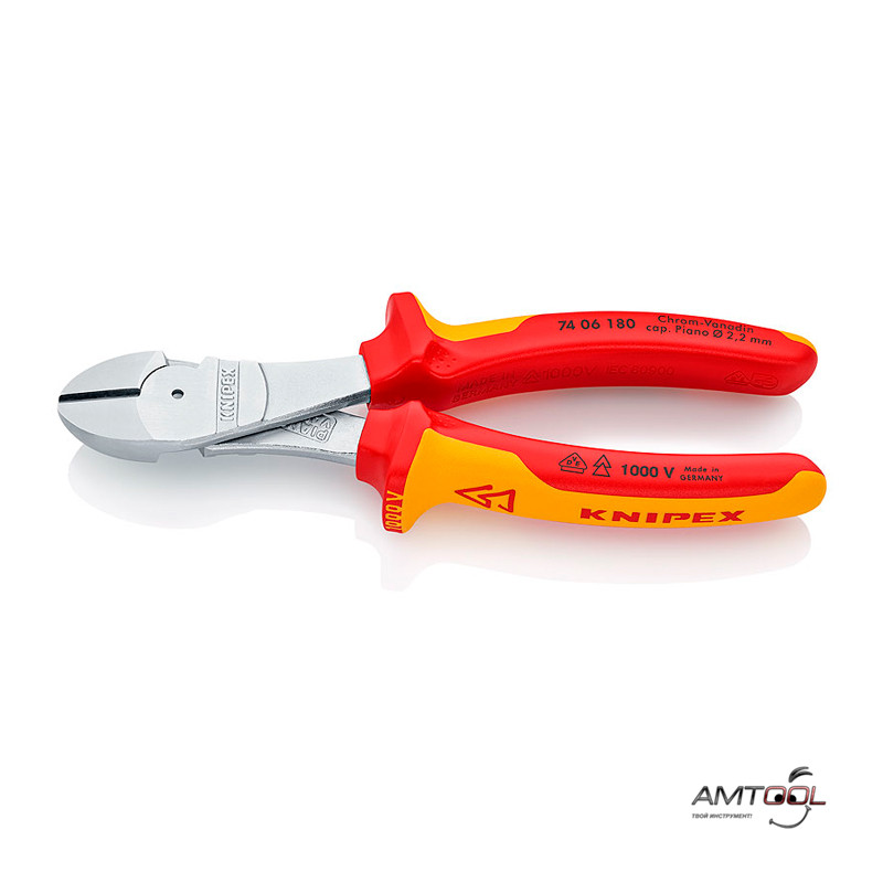 Кусачки бічні особливої потужності VDE 180 мм — Knipex 74 06 180