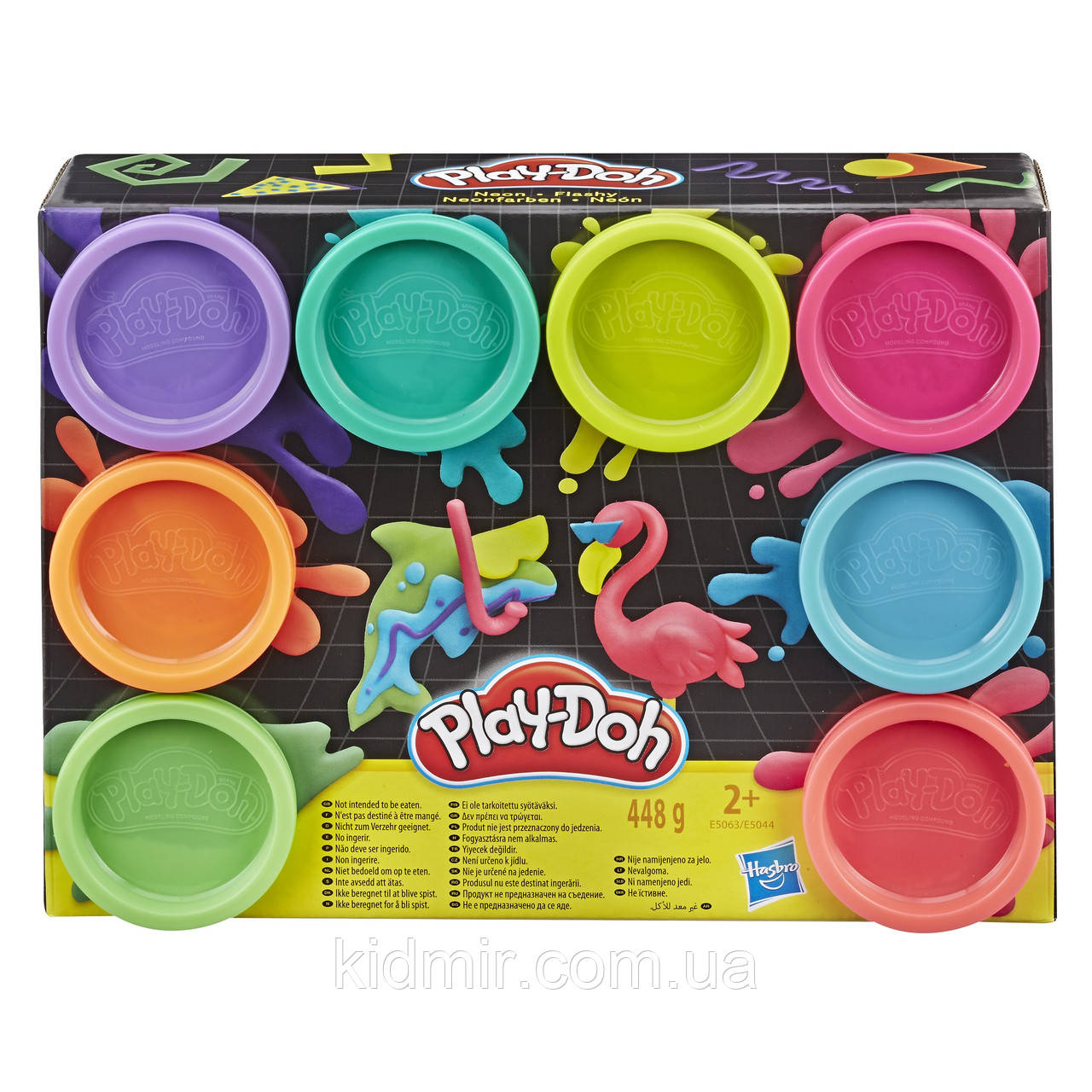Плей-До набір пластиліну 8 кольорів Неон Play-Doh Hasbro E5063