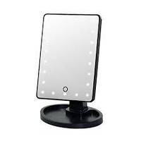 Зеркало с подсветкой большое 22 светодиода Led для макияжа с USB Large Led Mirror косметическое Black Черное