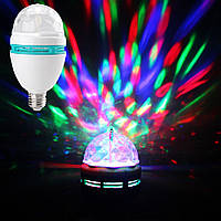 Светодиодная вращающаяся лампочка Dancing RGB LED Full Color Rotating Lamp