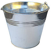 Відро оцинковане 15 літрів двошовне Ø 32 см h=27.5 см (Метид)