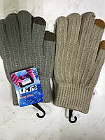 Жіночі та підліткові утеплені рукавички із синсером колір тільки бежевий