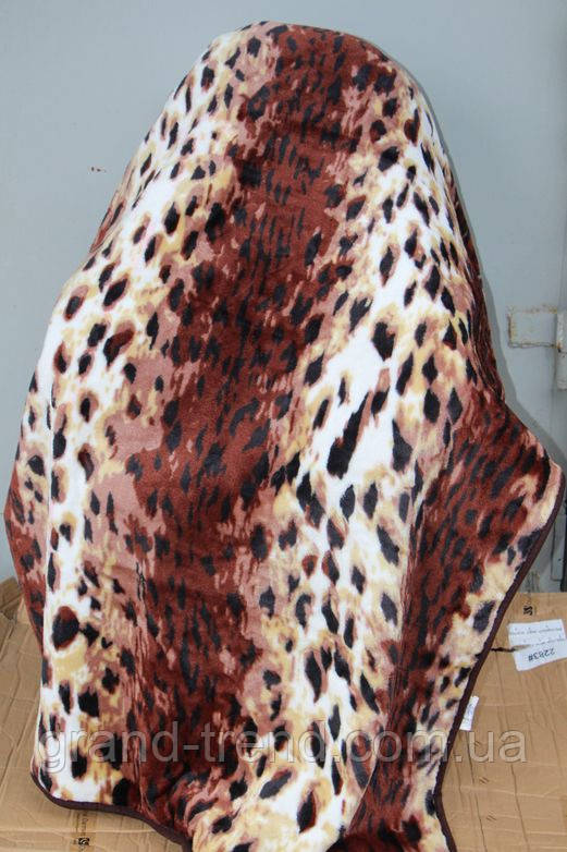 Акрилове плед-одіяло Євро стандарту леопардове