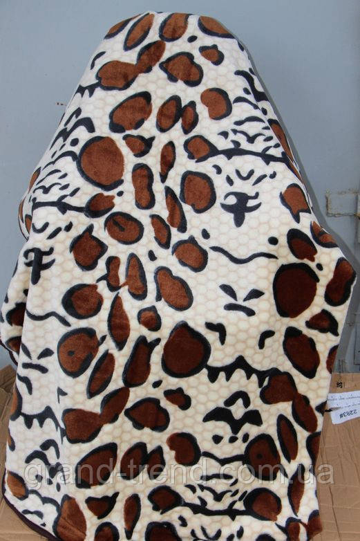 Акриловое плед-одеяло Евро стандарта леопард