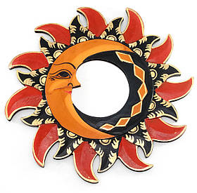 Дзеркало мозаїчне "Сонце та Місяць" (d-30 см)