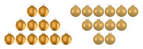 Ялинкові кульки 24 шт., "House of Seasons" комплект, колір золотий, фото 2