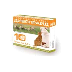 Дивопрайд Свічки для собак і кішок ректальні (10 шт*2,1г)