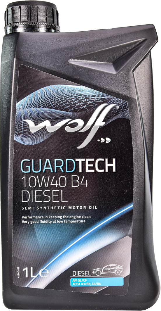 Моторне масло Wolf Guardtech B4 Diesel 10W-40, 1л Тільки для дизельних двигунів