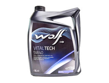 Моторне масло Wolf Vitaltech 5W-40, 1л Для потужних бензинових та дизельних двигунів 5 л