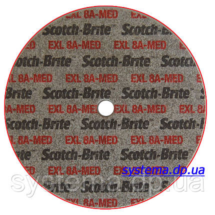 3M 03889 XL-UW - Пресований коло Scotch-Brite™ 152,4х12,7х6,35 мм 8A MED, для прямих і кутових шліфмашин, фото 1