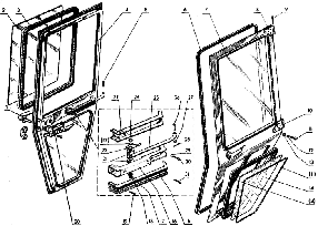 Скло дверей Т-25А 762х543