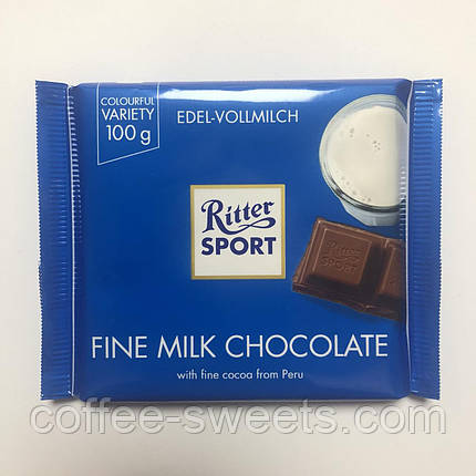 Шоколад Ritter Sport молочный FINE MILK CHOCOLATE 100 г., фото 2