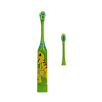 Детская электрическая зубная щетка, Зеленый (Динозавр)
