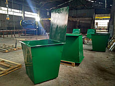 Виготовлення металевих контейнерів для сміття, сміттєвих баків з кришкою, фото 3