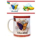 Керамічна кружка циліндр Україна метелик