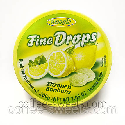 Льодяники Woogie Fine Drops зі смаком лимона 200g, фото 1