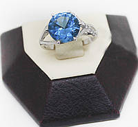 Кольцо серебряное с кварцем London blue "Индия" 3,29 г