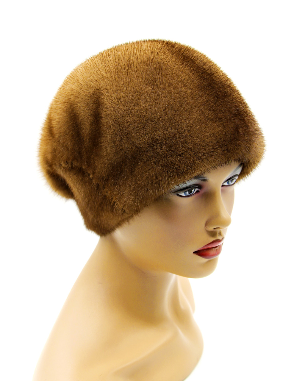Женская зимняя шапка из меха норки "Бєти" пастель. - фото 3 - id-p185150156