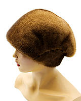 Женская зимняя шапка из меха норки "Бєти" пастель.