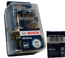 Комплект ламп автомобіля Bosch Н4 12V Miniibox, 1987301101
