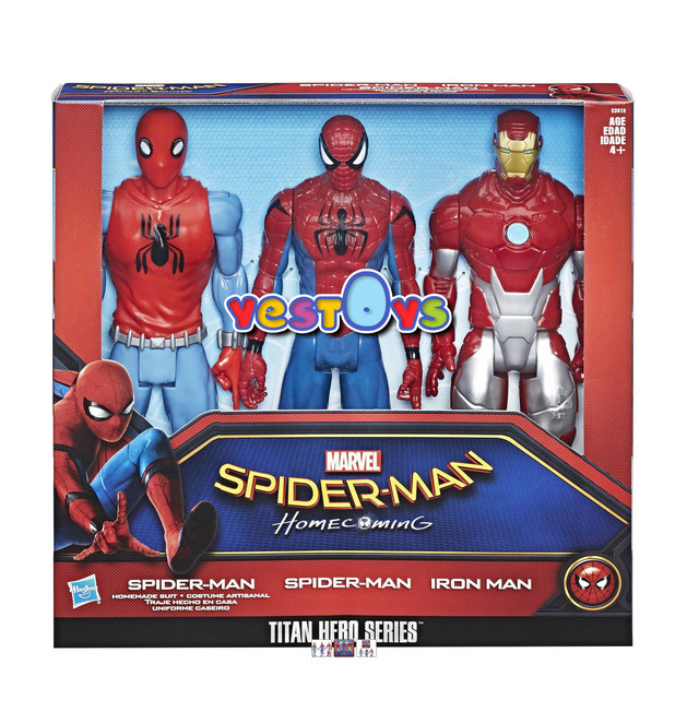 Spider Man  Герої  32см Людина паук в двох образах + Залізна людина (Железный человек Iron Man Spider-Man)